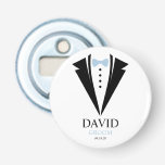 Bright Bow Tie Tuxedo "Groom" Personalized Bottle Opener<br><div class="desc">Fun personalized wedding party favors design.</div>