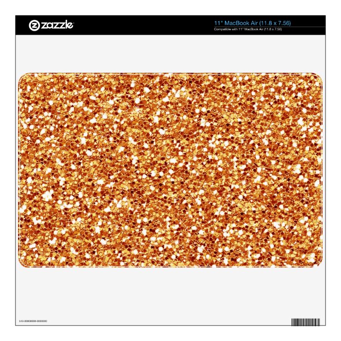 Bright Bronze Glitter MacBook AIr Skin