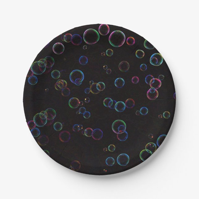Bright bubbles paper plates (Front)