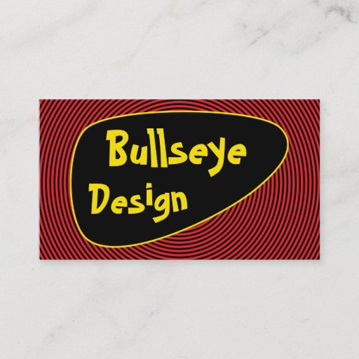 Customizable Bright Bullseye Business Card