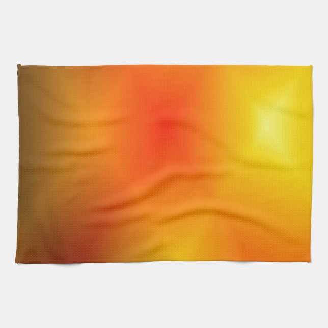 Bright Burnt Orange Kitchen Towel (Horizontal)