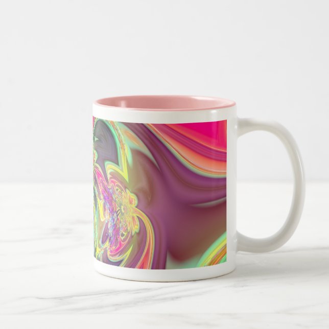 Bright Burst of Color Two-Tone Coffee Mug (Right)