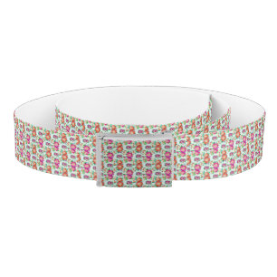 Bright Busy Vintage Floral Pattern Belt