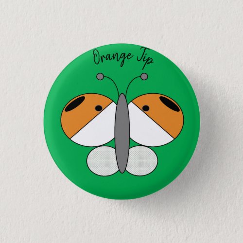 Bright Buttefly Pin Badge _ Orange Tip