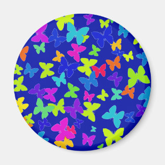 Bright Butterflies Blue Magnet