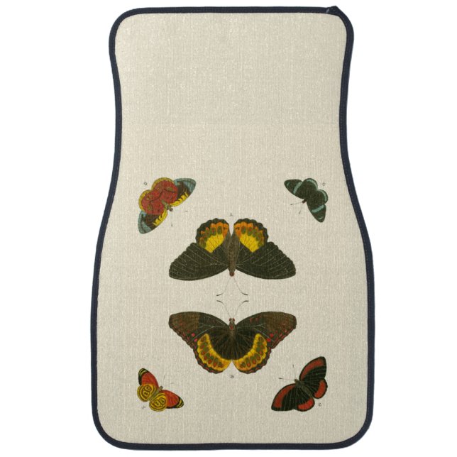 Bright Butterflies by Pieter Cramer Car Mat (Front)