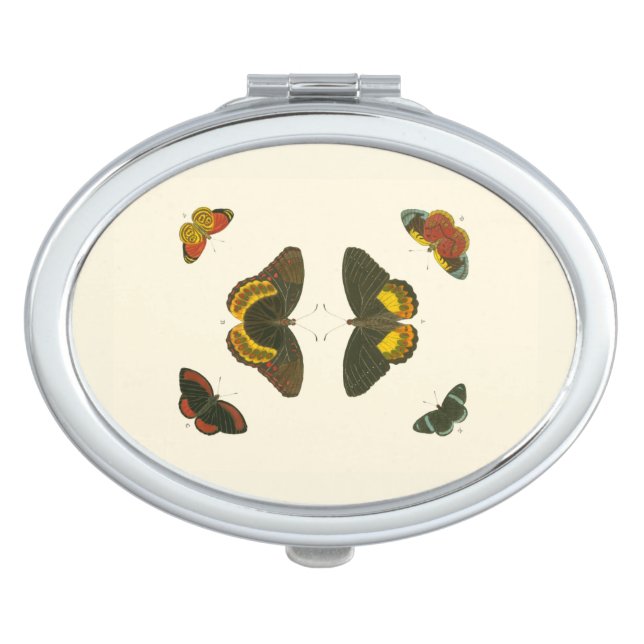 Bright Butterflies by Pieter Cramer Makeup Mirror (Front)