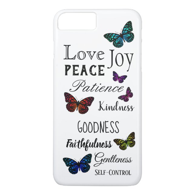 Bright Butterflies Christian Scripture Case-Mate iPhone Case (Back)
