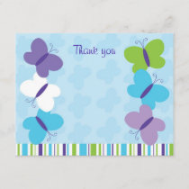 Bright Butterfly Flat Thank You Note Cards