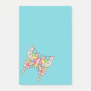 Bright Butterfly Post It Notes