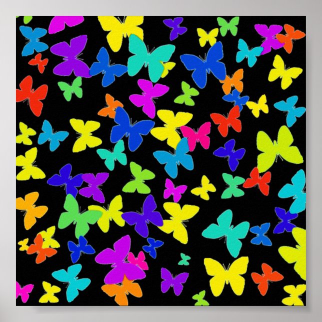 Bright Butterfly Poster Print (Front)