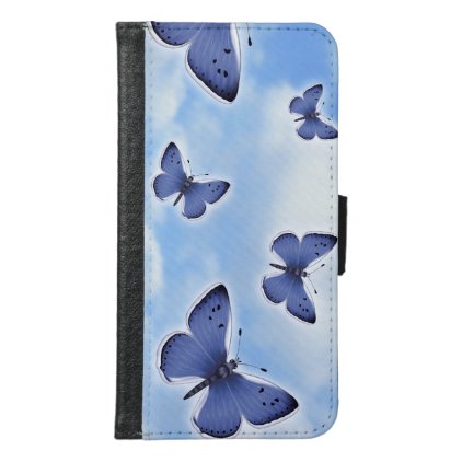 Bright Butterfly Wallet Phone Case For Samsung Galaxy S6