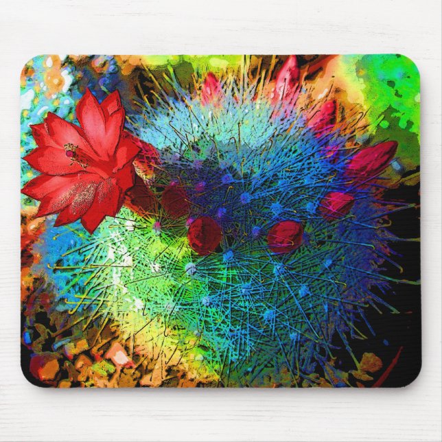Bright Cactus Mouse Pad (Front)