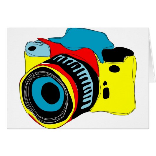 Bright camera illustration cards (Front Horizontal)