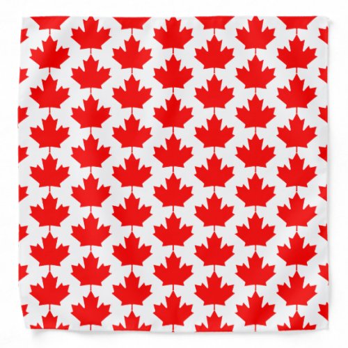 Bright Canadian Maple Leaf Canada Colors Red White Bandana