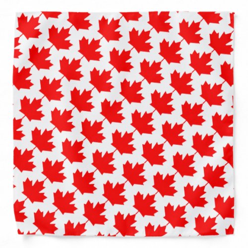 Bright Canadian Maple Leaf Canada Day Red White Bandana