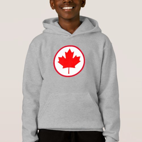 Bright Canadian Maple Leaf Canada Day Red White Hoodie