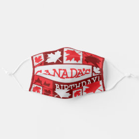 Bright Canadian Maple Leaf Funky Pattern Cloth Face Mask