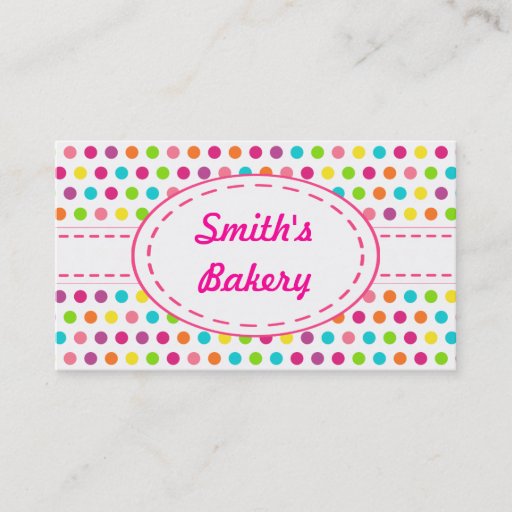 Customizable Bright Dots Business Cards