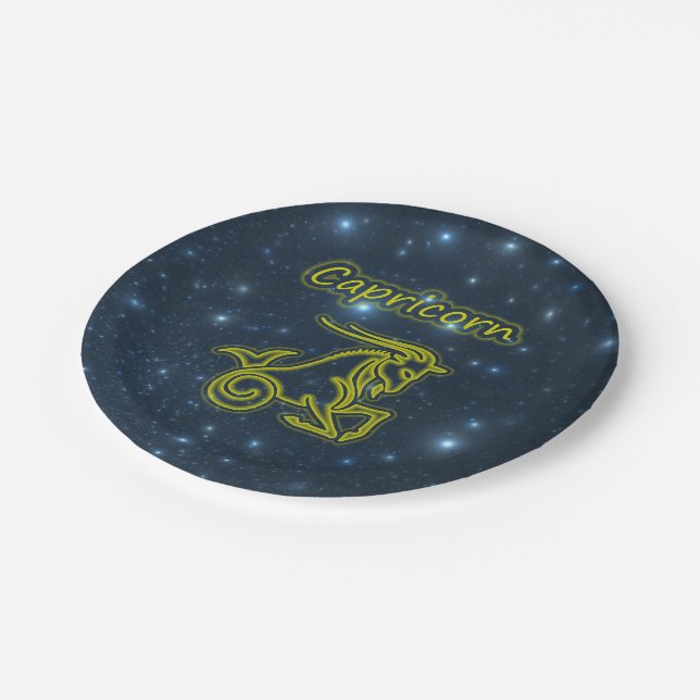 Bright Capricorn Paper Plates (Angled)