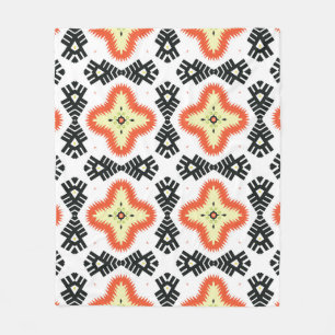 Bright Carpet: Ethnic Aztec Ornament Fleece Blanket