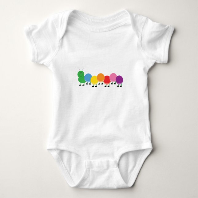 Bright Caterpillar Baby Bodysuit (Front)