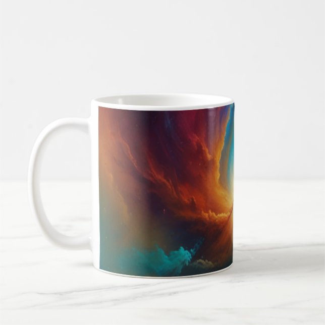 Bright Celestial Portal Galaxy Nebula Art Mug (Left)