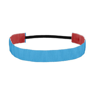 Bright Cerulean Blue with Grainy Texture Athletic Headband