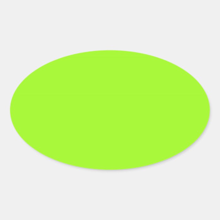 Bright Chartreuse Green Oval Sticker