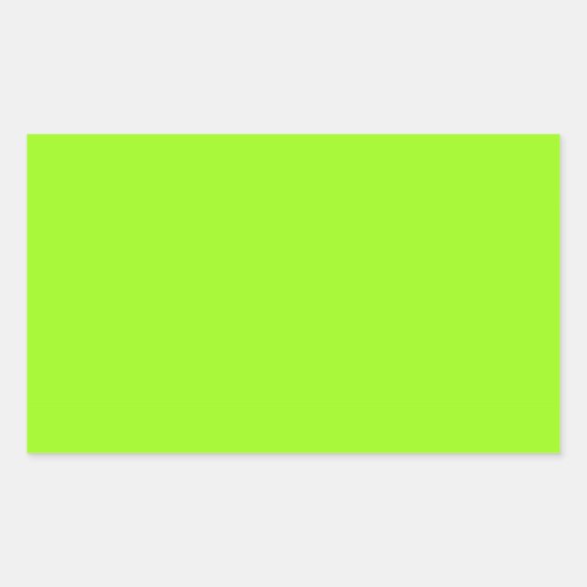 Bright Chartreuse Green Rectangle Sticker (Front)