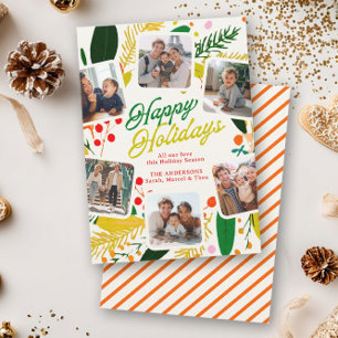 Bright & Cheerful Modern Cute Happy Holiday Card