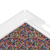 Bright Cheerful Multi-colored Sprinkles Girl's Acrylic Tray (Corner)