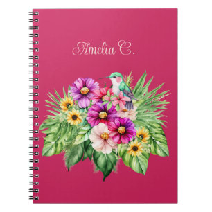 Bright Cheerful Sunflowers & Tropical  Notebook