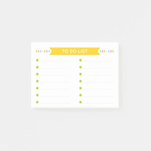 Bright Cheerful To-Do List Post-it Notes