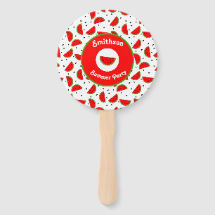 Bright Cheerful Watermelons Summer Party Hand Fan