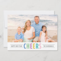 Bright Cheers | Happy New Year Photo Holiday Card