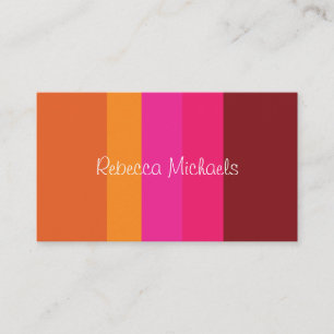 Bright & Cheery Color Block Business Cards