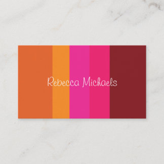Bright & Cheery Color Block Business Cards