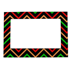 Bright Chevron Pattern Black Magnetic Frame