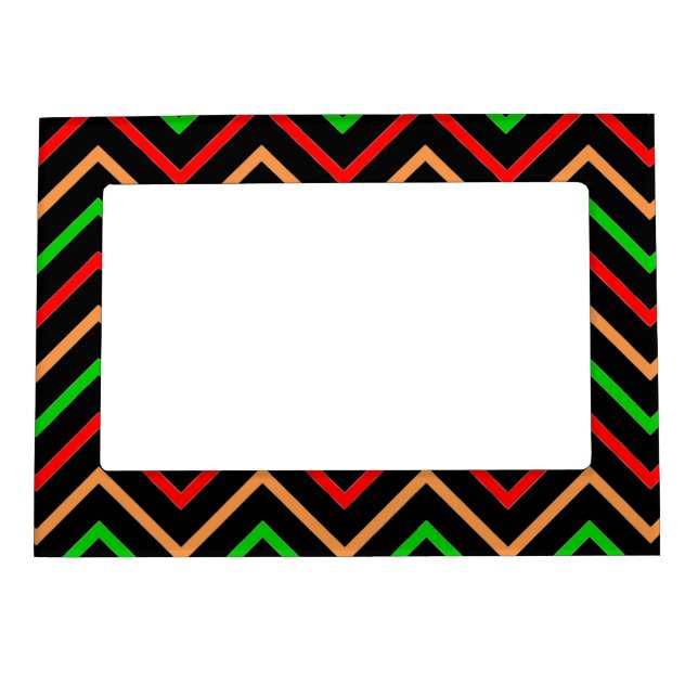 Bright Chevron Pattern Black Magnetic Frame (Front)