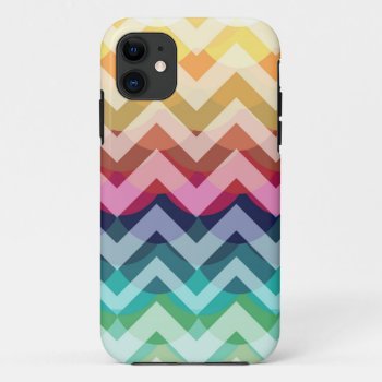 Bright Chevron Scallop Summer Pattern Iphone 5 Iphone 11 Case by ConstanceJudes at Zazzle