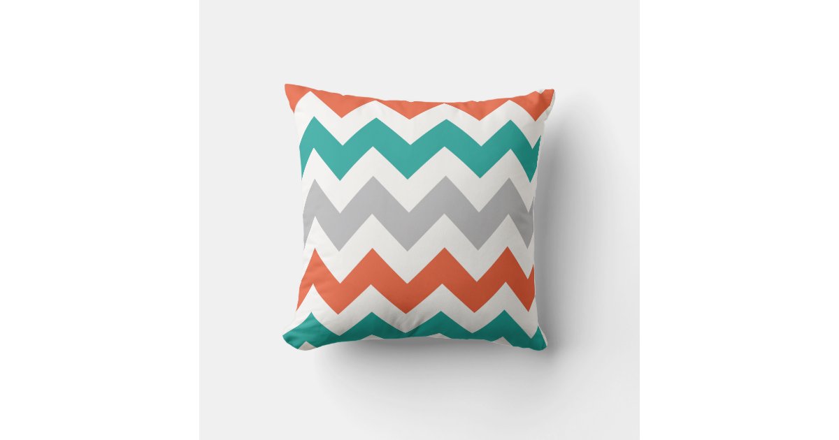 Bright Chevron Throw Pillow | Zazzle