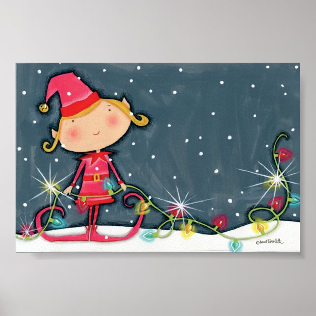 Bright Christmas Elf Poster (Front)