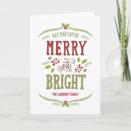 Bright Christmas Holiday Greeting Card
