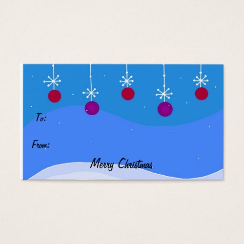 Bright Christmas Ornament Gift Tag