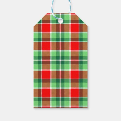 Bright Christmas Plaid tag