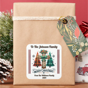 Bright Christmas Sticker for Gifts