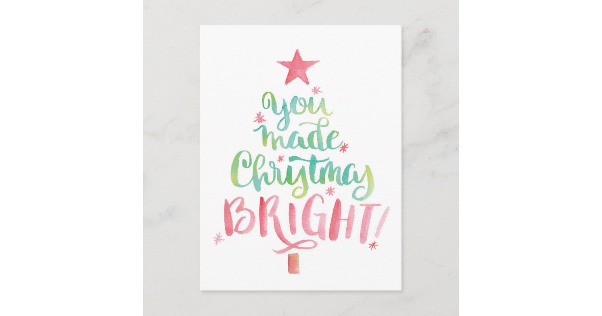 bright christmas thank you notecard zazzle com christmas notecard