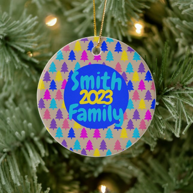 Bright Christmas Tree Pattern Ornament (Tree)