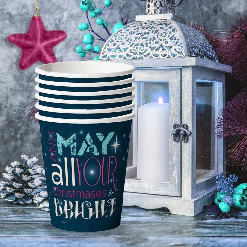 Bright Christmas Typography ID264 Paper Cups